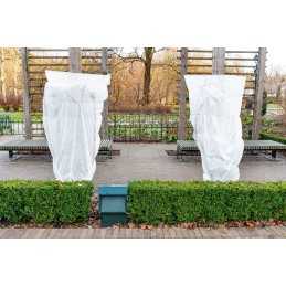 Apsauginis žieminis gaubtas, balta agrotekstilė, patvarus, 1 vnt, 1,1 x 0,8 m