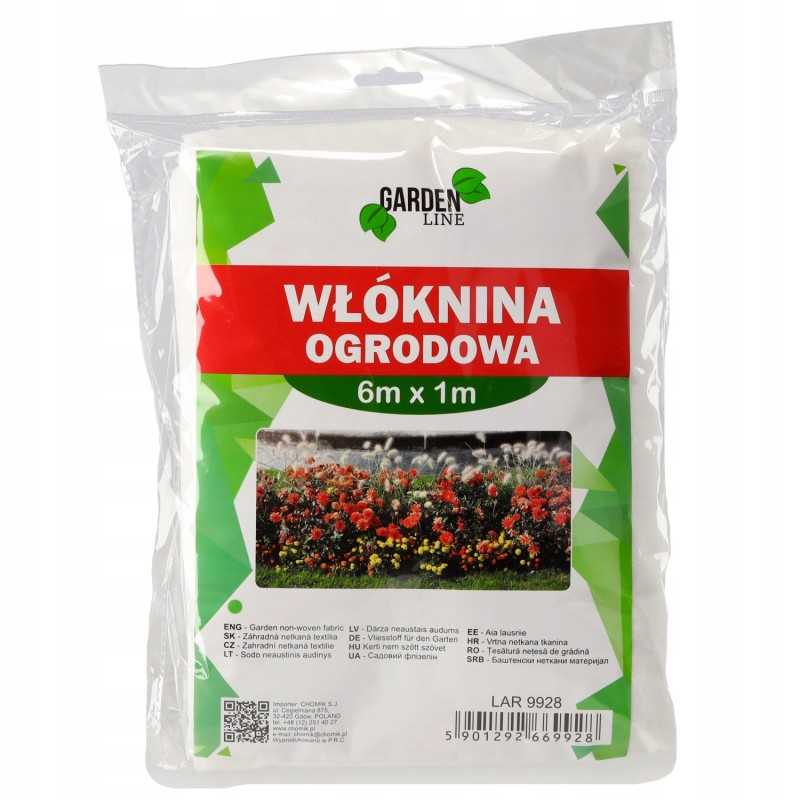 Sodo neaustinis audinys 1 x 6 m šviesiai baltas plonas sodo lysvėms