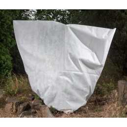 Baltas agrotekstilės apsauginis gaubtas su užtrauktuku 100x155 cm