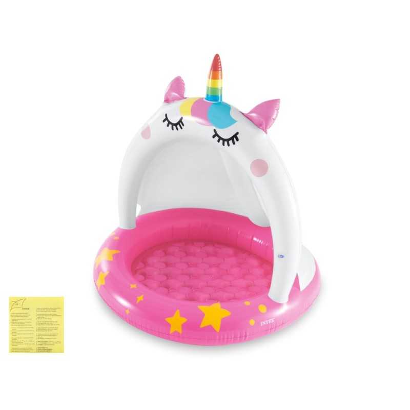 Pripučiamas baseinas vaikams, vienaragis irklavimo baseinas intex 58438