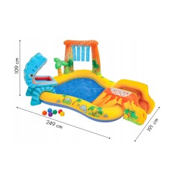 Sodo baseinas vaikams, pripučiama čiuožykla, pripučiamas kamuolys