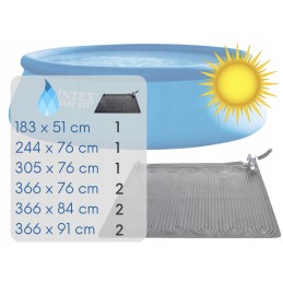 Vandens šildytuvo saulės šildymo kilimėlis baseinui intex 120x120 cm