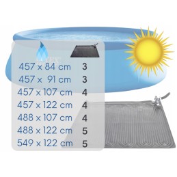 Vandens šildytuvo saulės šildymo kilimėlis baseinui intex 120x120 cm