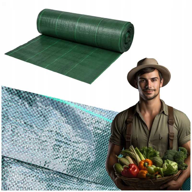 Agrotkanina žalias stiprus piktžolių kilimėlis po žievės akmeniu 1,60 m x 20 m su UV