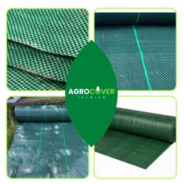 Agrotkanina žalias stiprus piktžolių kilimėlis po žievės akmeniu 1,60 m x 20 m su UV