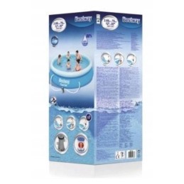 Išsiplečiantis sodo baseinas su flanšu 366x76cm bestway 57274 pompa