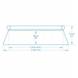 Sodo išsiplėtimo baseinas 244 x 61 cm bestway siurblio filtras