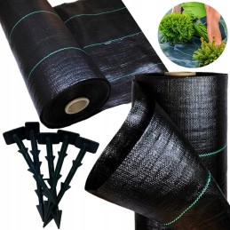 ⭐⭐Apsaugos nuo piktžolių kilimėlis agrotekstilė agrotekstilė + inkarai 80cm x 50mb UV stiprus⭐⭐