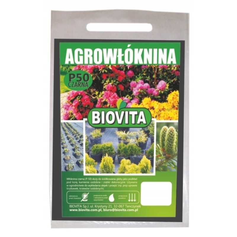 Agrotekstilė p-50 juoda 1,6x20m biovita