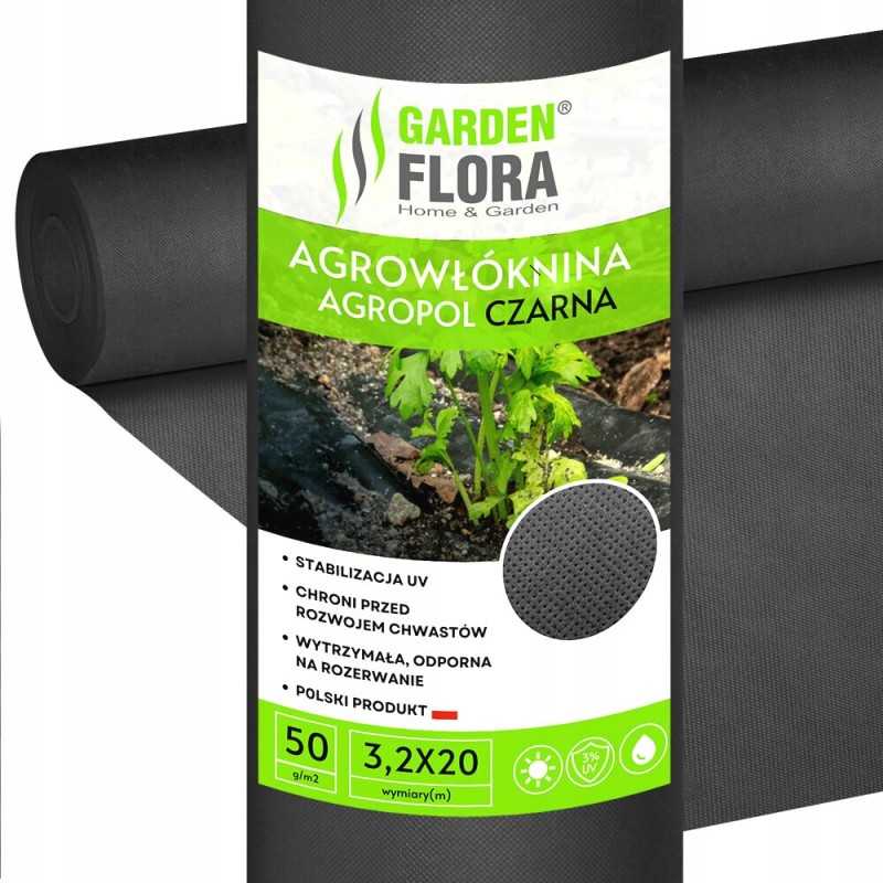 Juoda agrotekstilė 3,2m x 20 metrų 50g/m2 uv