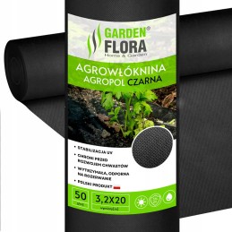 Juoda agrotekstilė 3,2m x 20 metrų 50g/m2 uv