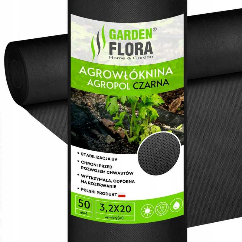 Juoda agrotekstilė 3,2m x 20 metrų 50g/m2 uv