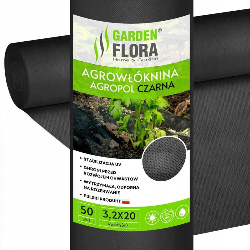 Juoda agrotekstilė 3,2m x 20 metrų 50g/m2 uv