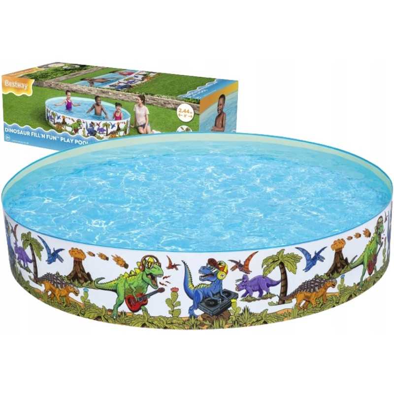 Apvalus išsiplėtimo baseinas 244x244 cm sodo vaikų bestway 55001