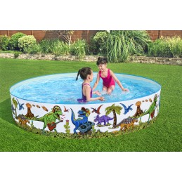Apvalus išsiplėtimo baseinas 244x244 cm sodo vaikų bestway 55001