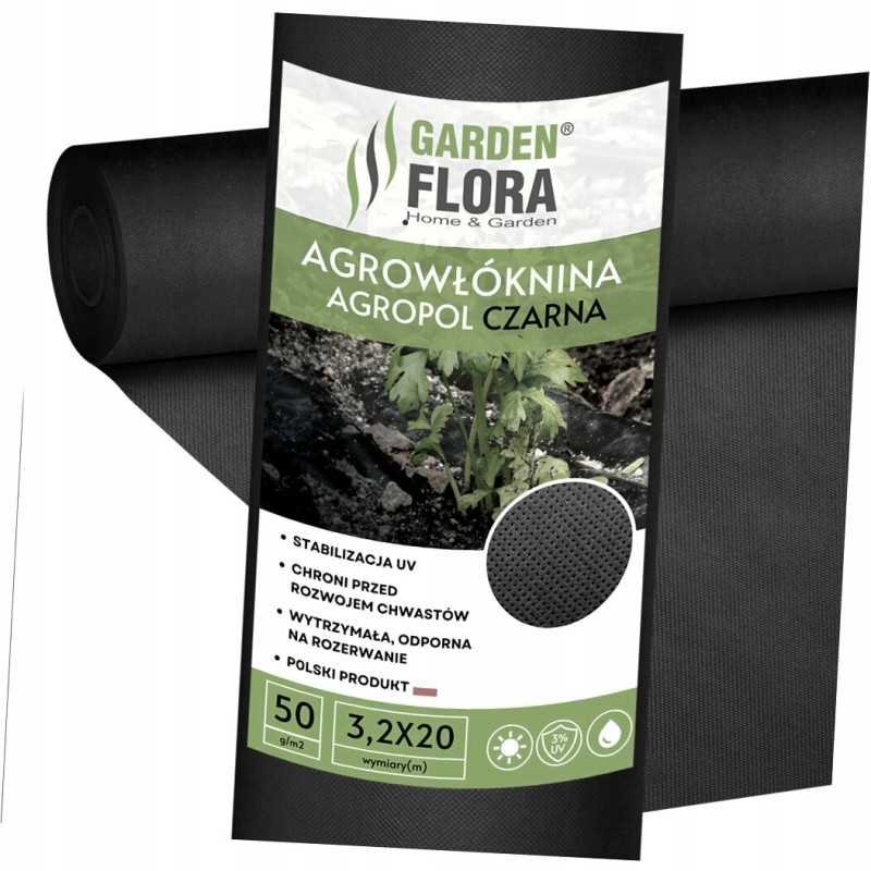 Juoda agrotekstilė 3,2m x 20 metrų 50g/m2 uv