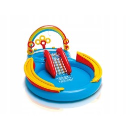 Žaidimų aikštelė vaivorykštės čiuožykla su smaigaliais 57453 intex