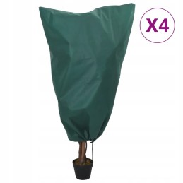 Vidaxl apsauginiai gaubtai su virvelėmis, 4 vnt., 70 g/m², 0,8x1 m