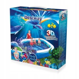 73673 bestway 3D pripučiamas baseinas vaikams 778 l