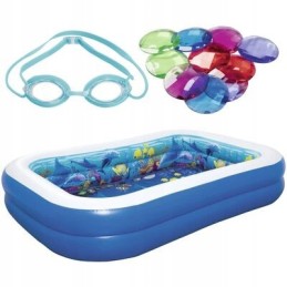 Bestway pripučiamas baseinas 262x172x51 cm 3D kristalai