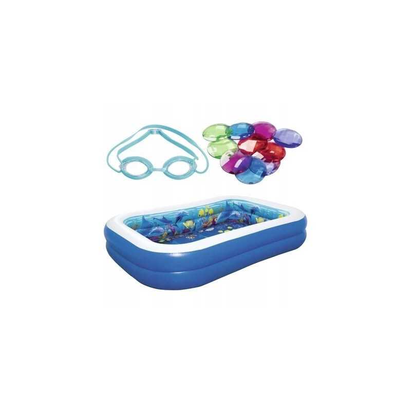 Bestway pripučiamas baseinas 262x172x51 cm 3D kristalai