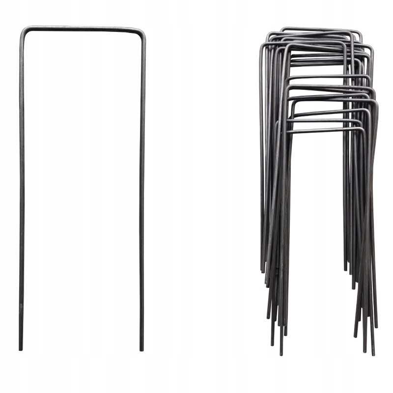 Metaliniai smeigtukai įvairių tipų agrotekstilei, agrotekstilei ir geotekstilei tvirtinti prie žemės, taip pat smeigtukai kurmių