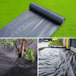 Juoda revento agrotekstilė 1,6 m x 50 m / 70g/m2 + inkarai