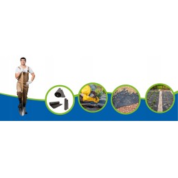 Juodas sodo neaustinis audinys 1,6x20m 100 g storio piktžolėms + tvirtinimo inkarai