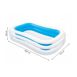 Didelis intex pripučiamas sodo baseinas 262x175x56 cm