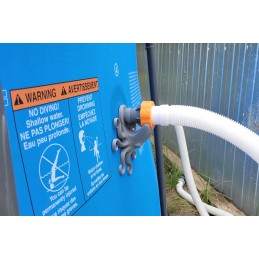 2x baseino vamzdžio atrama intex bestway baseinui su 32x38 redukcijos adapteriu