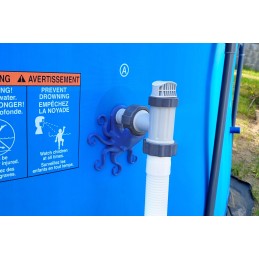 2x baseino vamzdžio atrama intex bestway baseinui su 32x38 redukcijos adapteriu