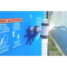 2x baseino vamzdžio atrama intex bestway baseinui su 32x38 redukcijos adapteriu