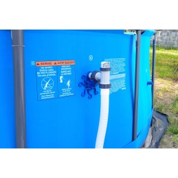 2x baseino vamzdžio atrama intex bestway baseinui su 32x38 redukcijos adapteriu