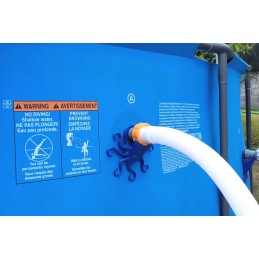 2x baseino vamzdžio atrama intex bestway baseinui su 32x38 redukcijos adapteriu