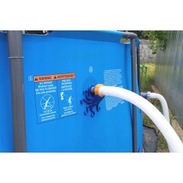 2x baseino vamzdžio atrama intex bestway baseinui su 32x38 redukcijos adapteriu