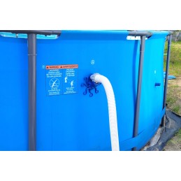 2x baseino vamzdžio atrama intex bestway baseinui su 32x38 redukcijos adapteriu