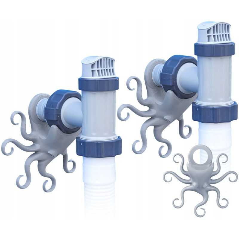 2x baseino vamzdžio atrama intex bestway baseinui su 32x38 redukcijos adapteriu