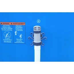 2x baseino vamzdžio atrama intex bestway baseinui su 32x38 redukcijos adapteriu