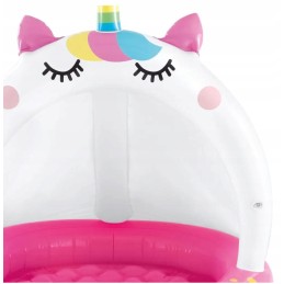 Vaikų baseinas, minkštas dugnas, vienaragis baseinas su intex stogu