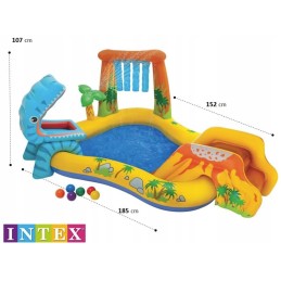Vandens žaidimų aikštelė, pripučiamas baseinas, intex dinozaurai