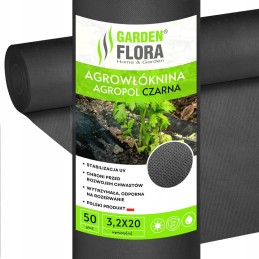 Juoda agrotekstilė 3,2m x 20 metrų 50g/m2 uv