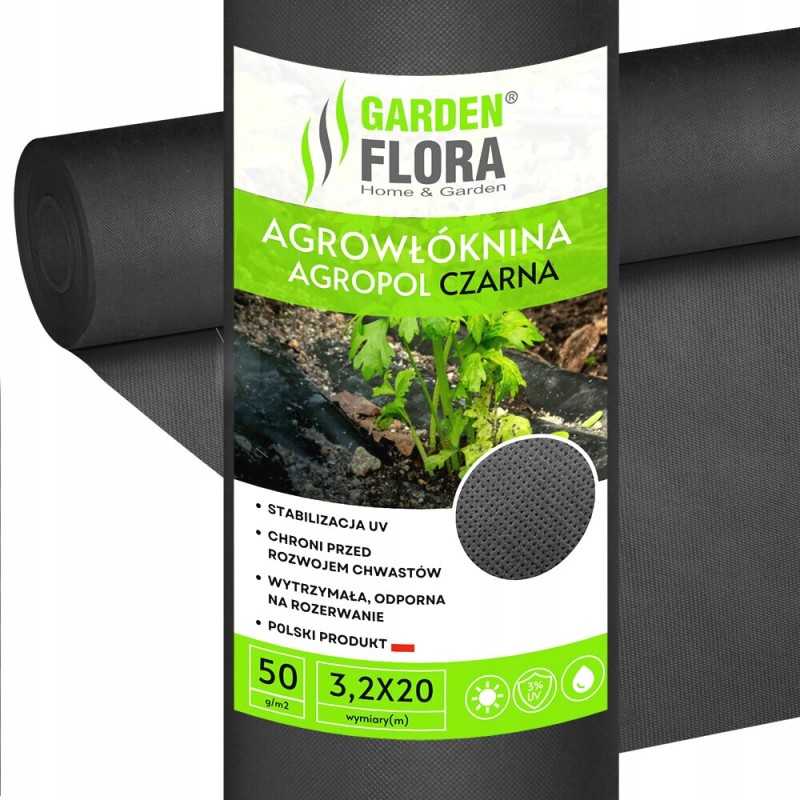 Juoda agrotekstilė 3,2m x 20 metrų 50g/m2 uv