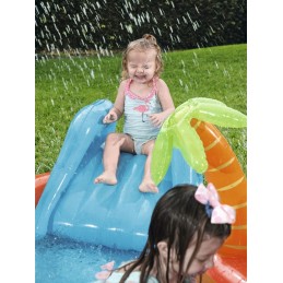 Vandens žaidimų aikštelė baseinas čiuožykla vulkano fontanas