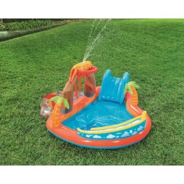 Vandens žaidimų aikštelė baseinas čiuožykla vulkano fontanas