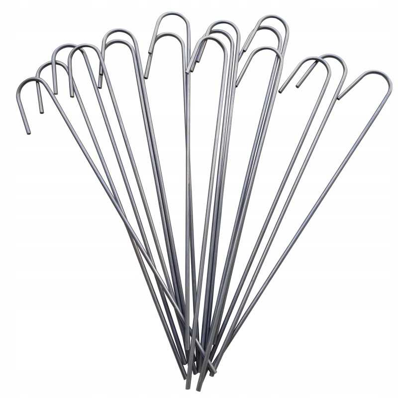 Metaliniai smeigtukai įvairių tipų agrotekstilei, agrotekstilei ir geotekstilei tvirtinti prie žemės, taip pat smeigtukai kurmių