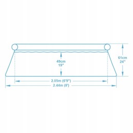 Išplečiamas sodo baseinas 244 x 61 cm 9in1 bestway 57450