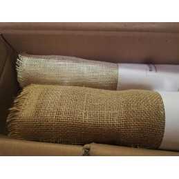 Džiuto balintas džiuto audinys, plotis 50 cm per metrą