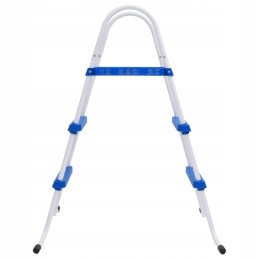 Mėlynos ir baltos baseino kopėčios, 84 cm, plieninės