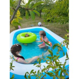 Vaikų sodo baseinas 6 pripučiami 2 žiedai 262x175x51cm bestway