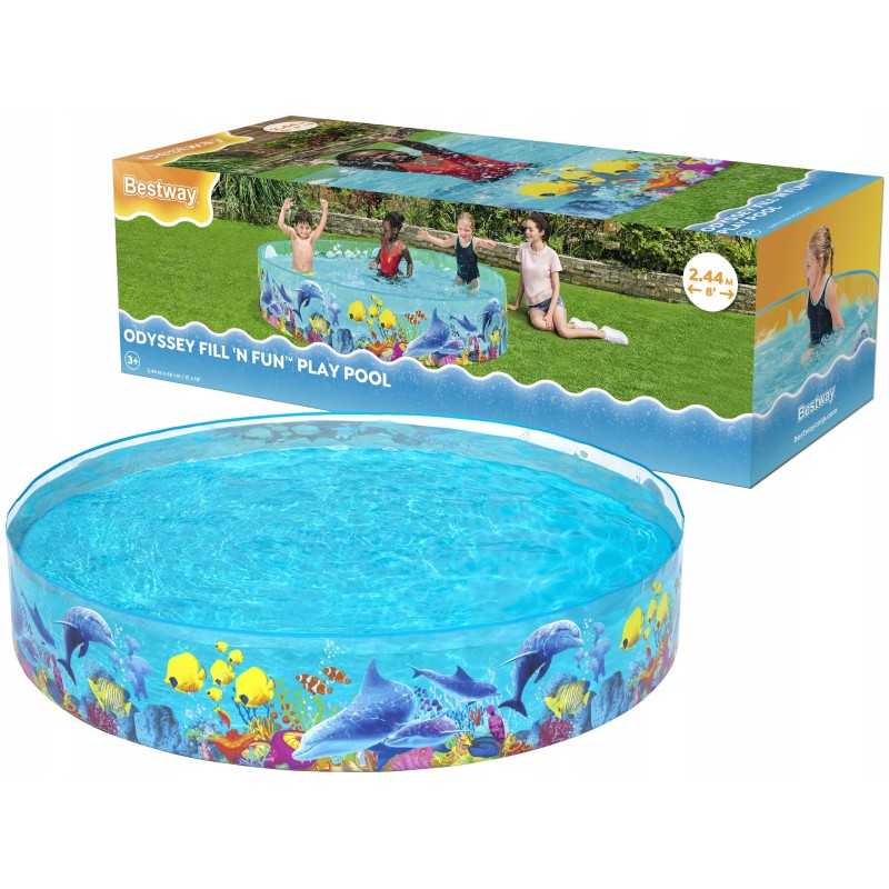 Patvarus baseinas bestway 244 46 cm jūros odisėjos baseinas vaikams